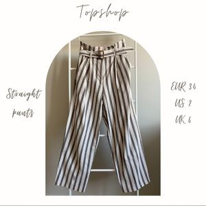 Stripe pattern straight pants👖